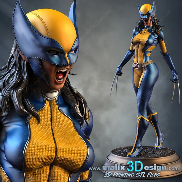 X-23(X-men_Fan_Art) /Statue en résine ABS à assembler et à peindre ou entièrement peinte