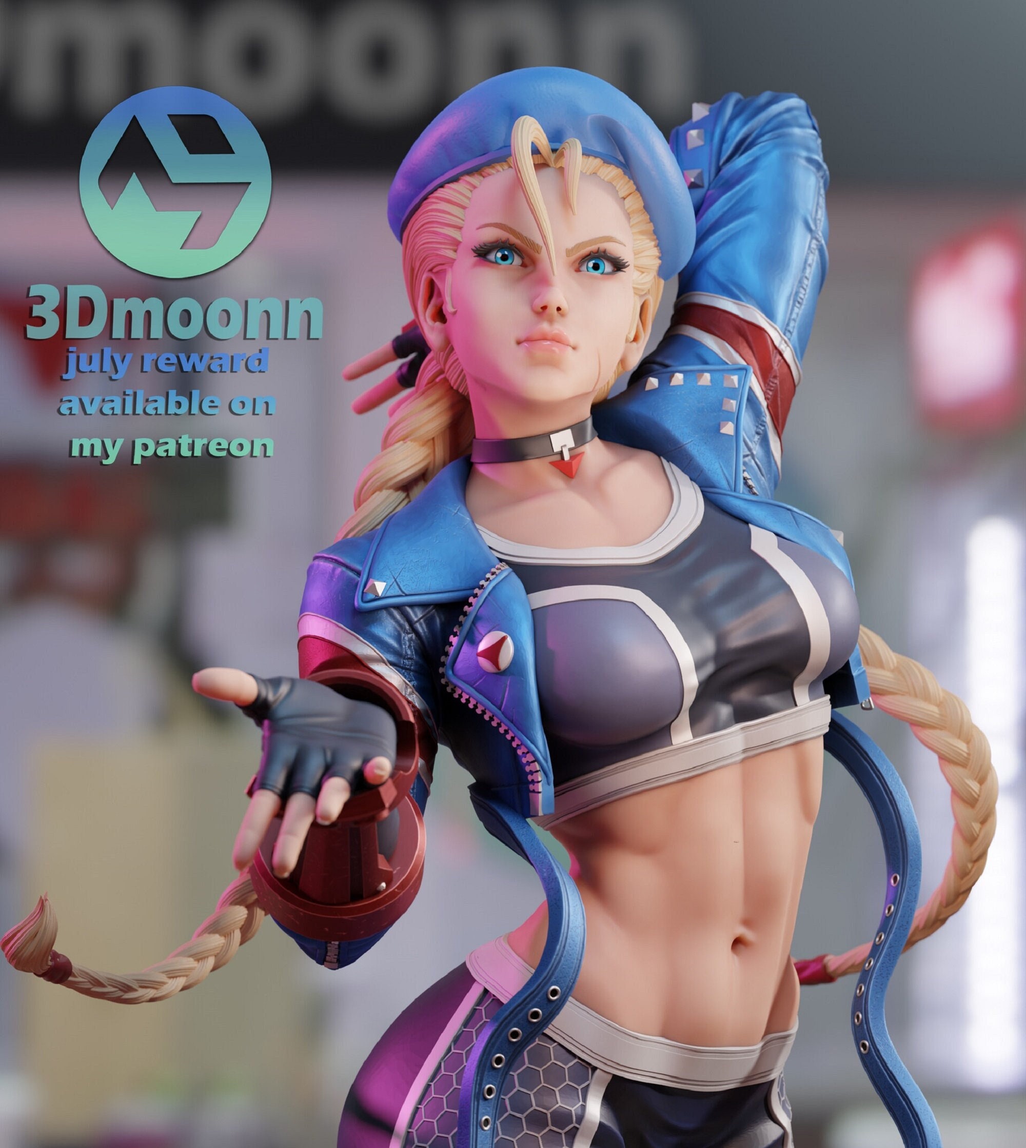 cammy white street fighter 6 classic costume 3D model 3D printable