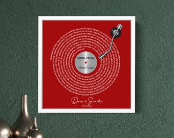 Custom Song Lyrics Canvas Print: Personalized Music Wall Art