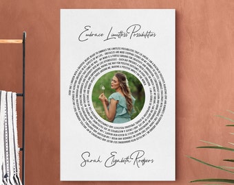 Custom Affirmation Birthday Canvas Print: Personalized Photo Gift