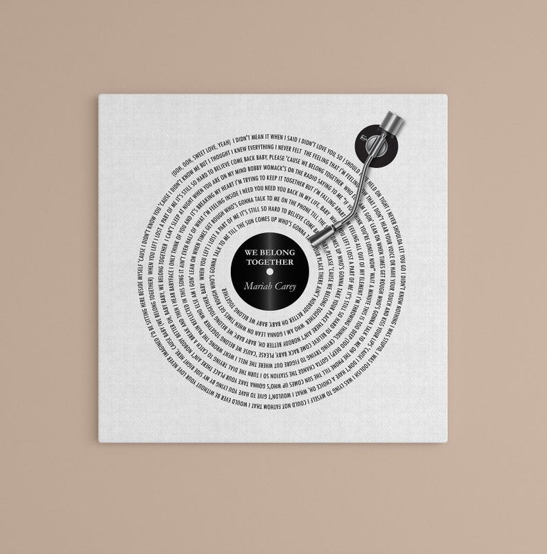 Framed Song Lyrics Canvas Personalized Gift Our Song Plaque Etsy