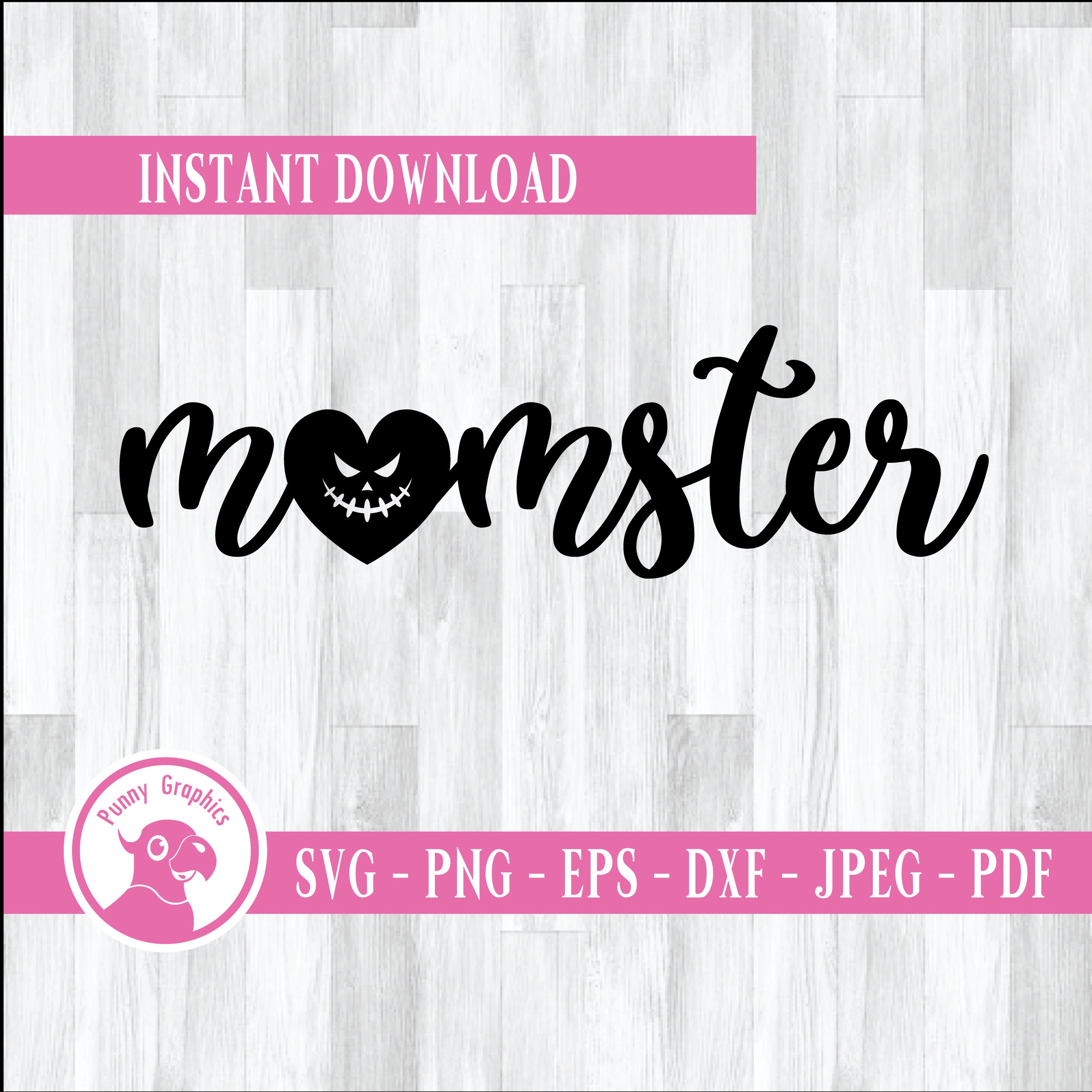 Download Momster SVG momlife mom monogram design mother heart svg cut | Etsy
