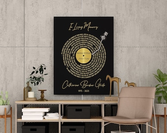 Memorial Day - Honor and Remember with Custom Song Lyrics Art Gift or Decor