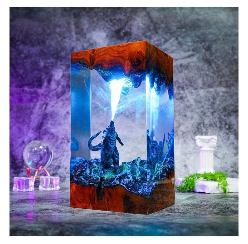 GO.DZIL.LA Monster Night Light Atomic Breath Resin Lamp Go.dz.illa ...