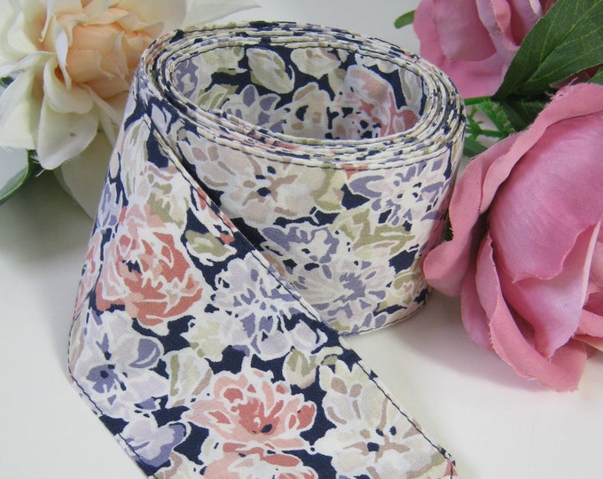 Sash Ref LAURA ASHLEY Vintage 90's Original Floral Cotton Fabric Sash Tie-belt ...