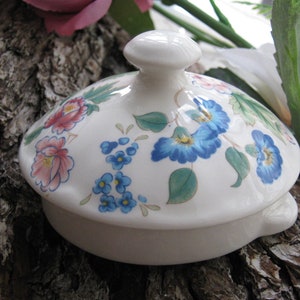 LAURA ASHLEY Vintage 90-tals "Hazelbury" porslin blommig chintz tekanna lock - reservlock