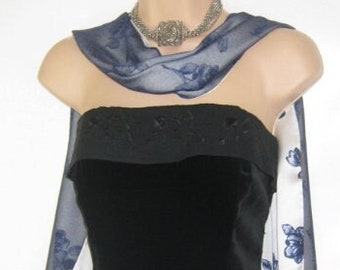 LAURA ASHLEY Vintage Black Velvet & Silk Beauty Cocktail Party Prom Dress, UK10/12 - incl Pañuelo de seda
