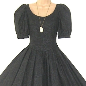 LAURA ASHLEY Vintage Black Rose Baroque Style Damask Floor-Length Special Occasion Gown/Dress, UK8/10