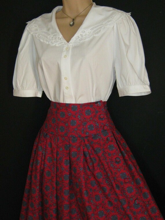 LAURA ASHLEY Vintage White Edwardian Style Battenb