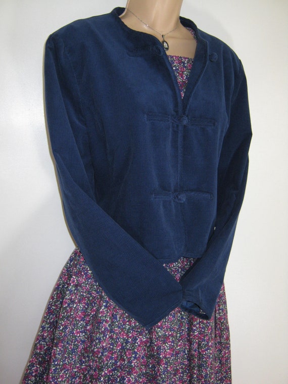 LAURA ASHLEY Vintage Royal Blue Country Style Nee… - image 7