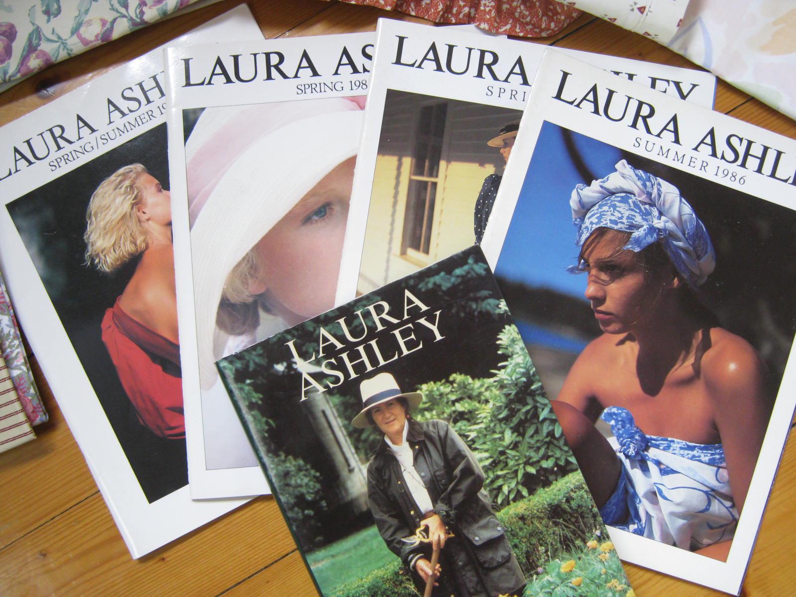 LAURA ASHLEY Vintage Fashion Catalogue Collection Set Spring and