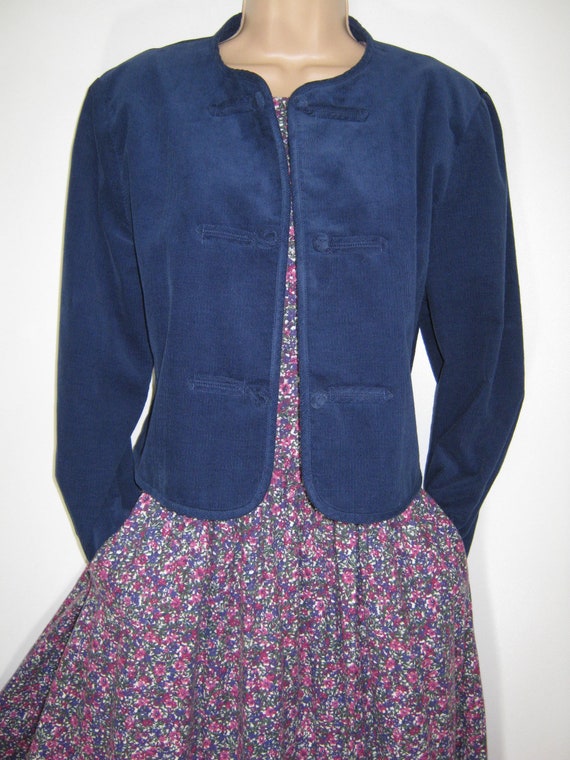 LAURA ASHLEY Vintage Royal Blue Country Style Nee… - image 8