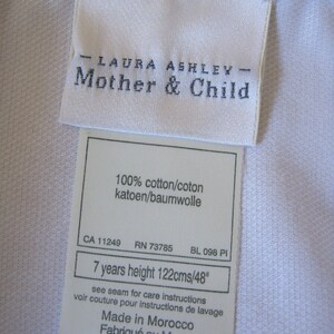 LAURA ASHLEY Vintage Girls' White Ribbed Cotton Peter Pan Collar ...