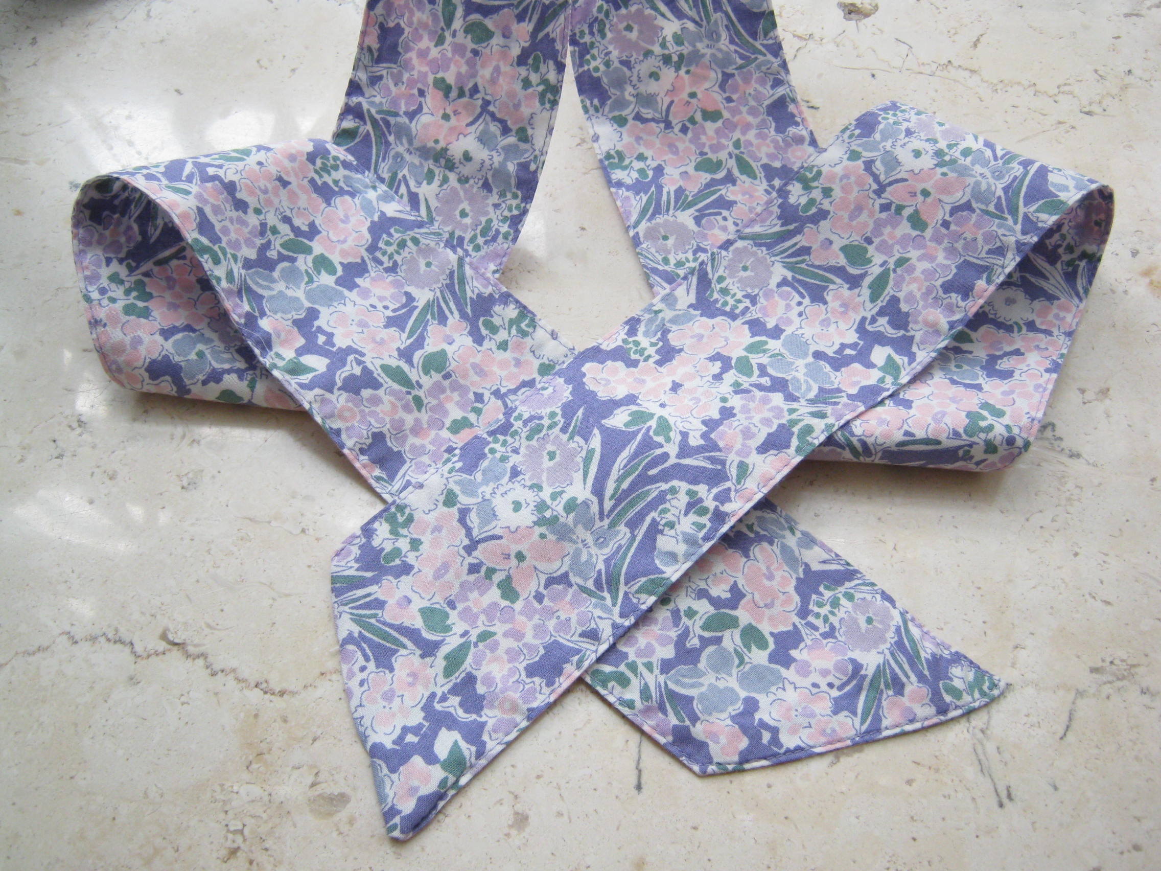 Sash Ref LAURA ASHLEY Vintage 90's Original Floral Cotton Fabric Sash Tie-belt ...