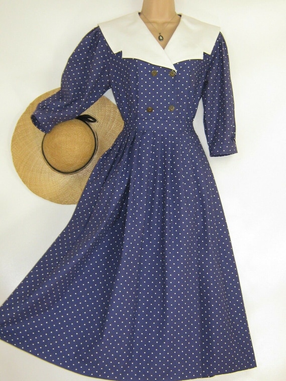 LAURA ASHLEY Vintage Edwardian Sailor Seaside 30s