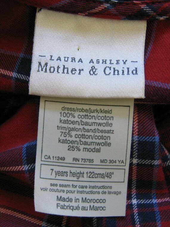 LAURA ASHLEY Vintage "Mother&Child" Label Tartan … - image 6