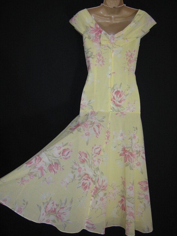 LAURA ASHLEY Vintage Sunshine Yellow Cotton Voile… - image 9