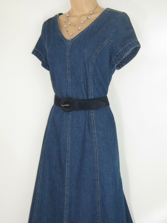 LAURA ASHLEY Vintage Country Denim Short Sleeved C