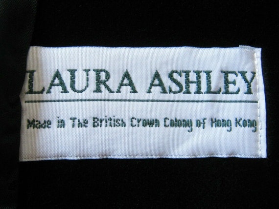 LAURA ASHLEY Vintage Tailored Black Velvet Silk S… - image 5