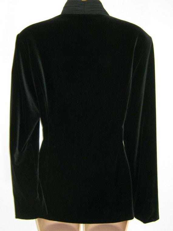 LAURA ASHLEY Vintage Tailored Black Velvet Silk S… - image 10