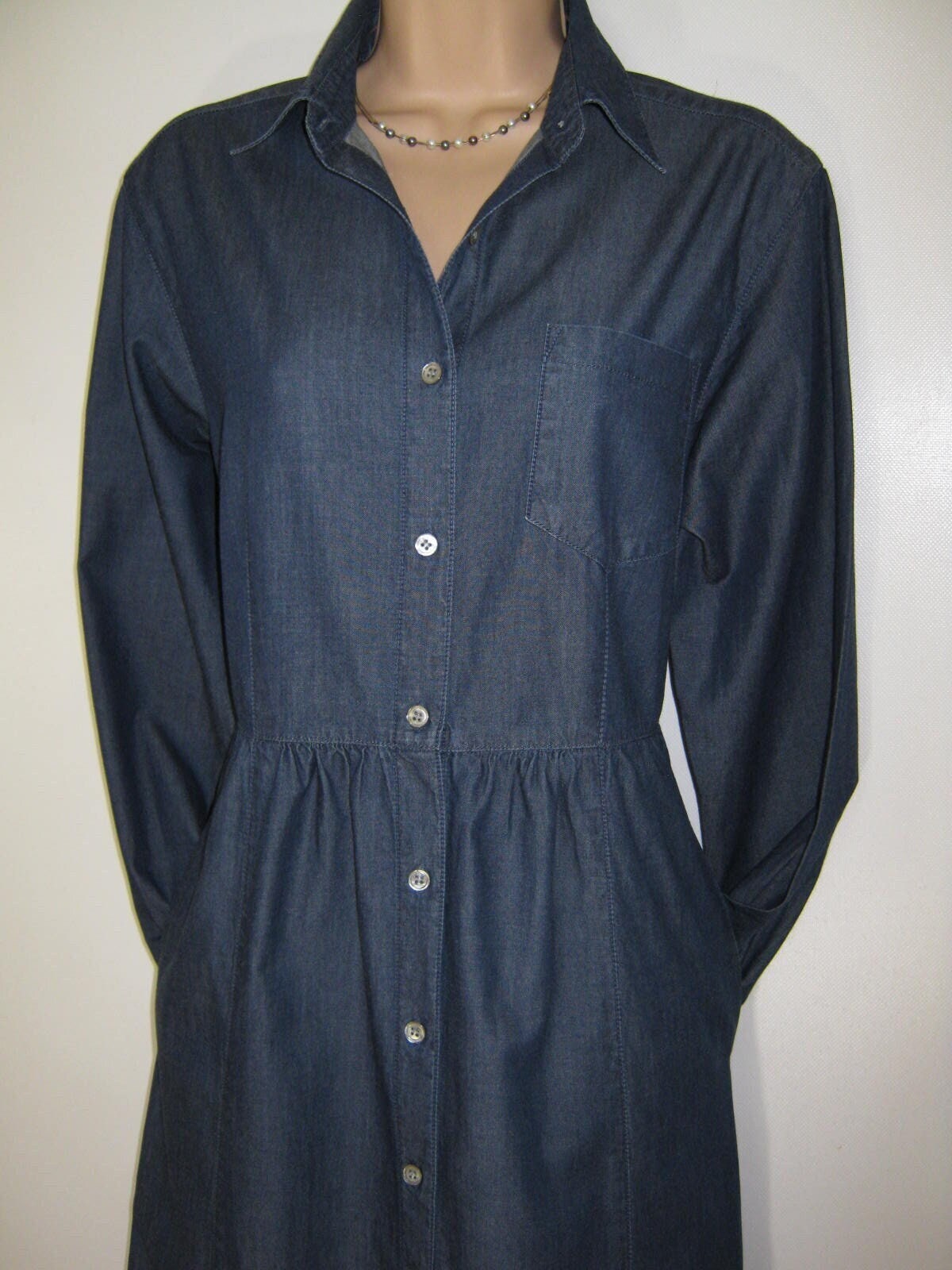 LAURA ASHLEY Vintage Lundy Island Deep Chambray Button-through - Etsy