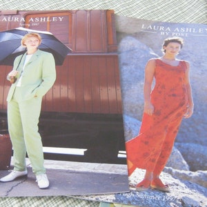 LAURA ASHLEY Vintage Rare 1997 Wiosna i Lato Przedpremierowe ulotki Broszury