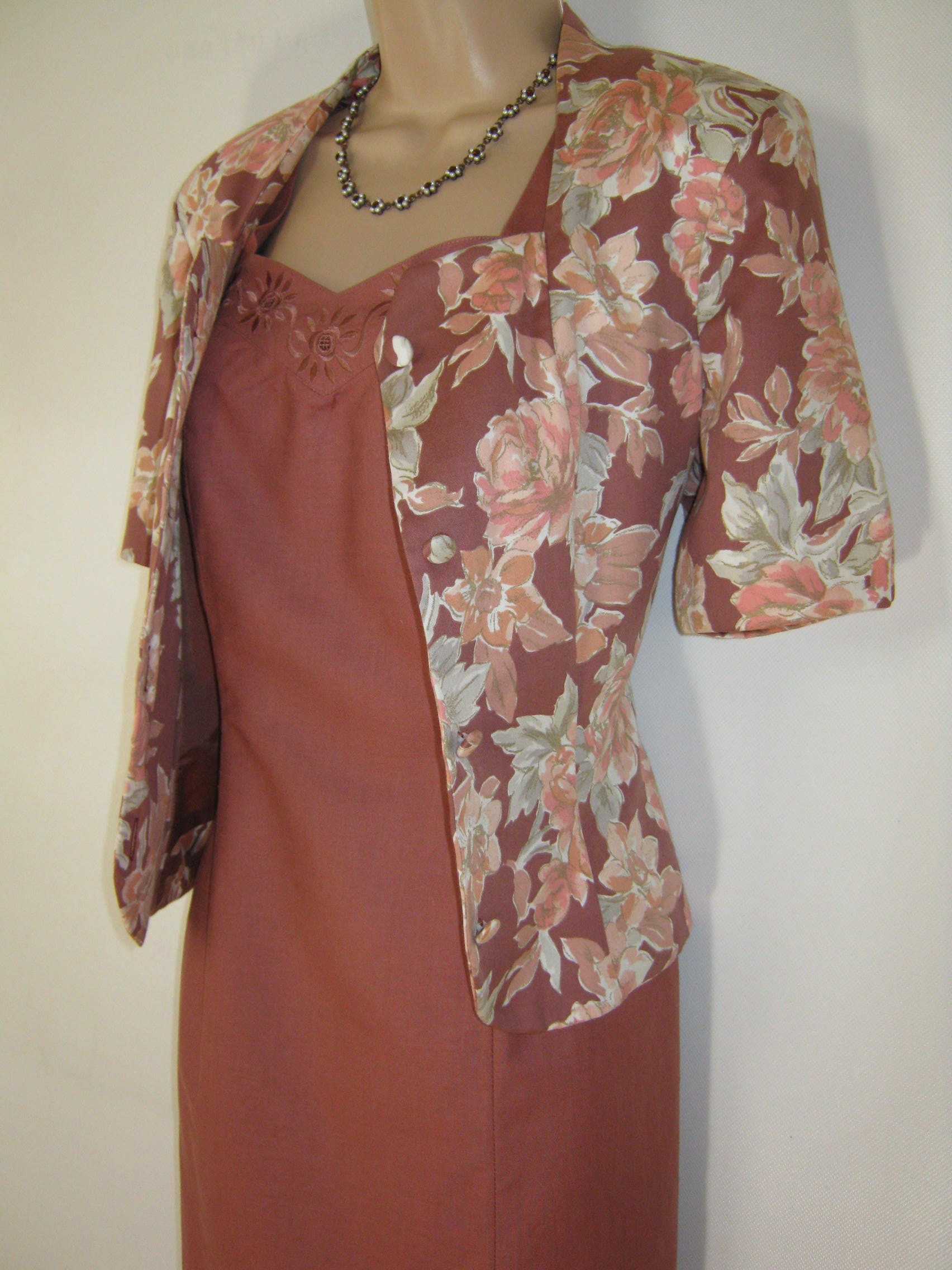 LAURA ASHLEY Vintage 1992 Nutmeg Embroidered Summer Shift Etsy