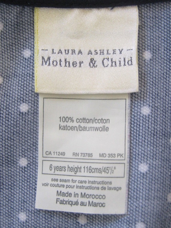 LAURA ASHLEY Vintage Girls Mother&Child Label Pol… - image 4