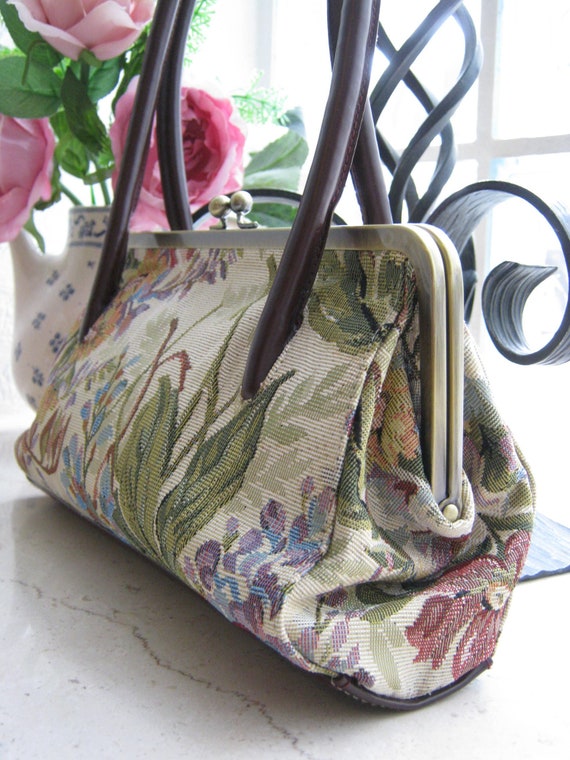 LAURA ASHLEY Vintage Floral Baroque Style Evening… - image 1