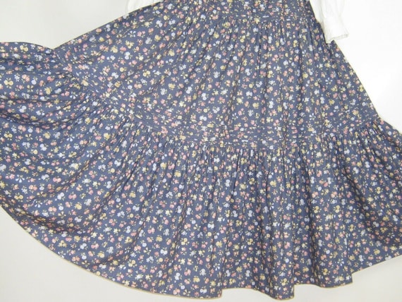 LAURA ASHLEY Vintage Chambray Viola Floral Tiered