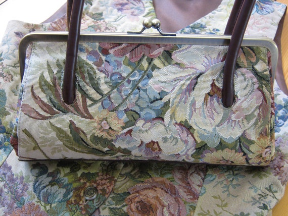 LAURA ASHLEY Vintage Floral Baroque Style Evening… - image 2