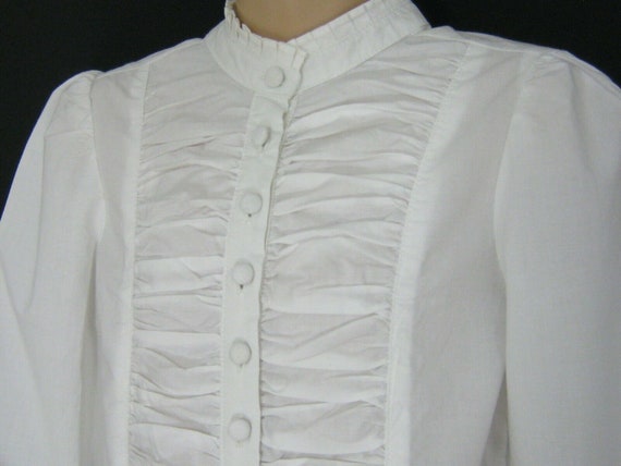 LAURA ASHLEY Vintage Girls White Ruched Cotton Festive Formal Blouse Size 5 4 6 Years Etsy Canada