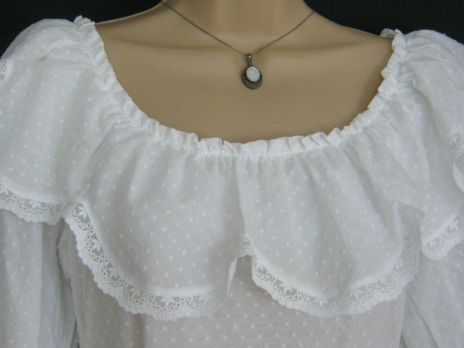 RARE LATE 1970S LAURA ASHLEY COTTON VOILE WEDDING GOWN
