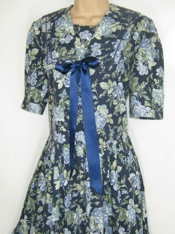LAURA ASHLEY Vintage Cornflower Rose Nautical Sail