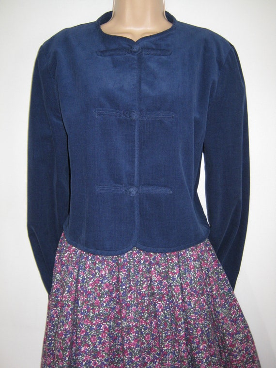LAURA ASHLEY Vintage Royal Blue Country Style Nee… - image 6