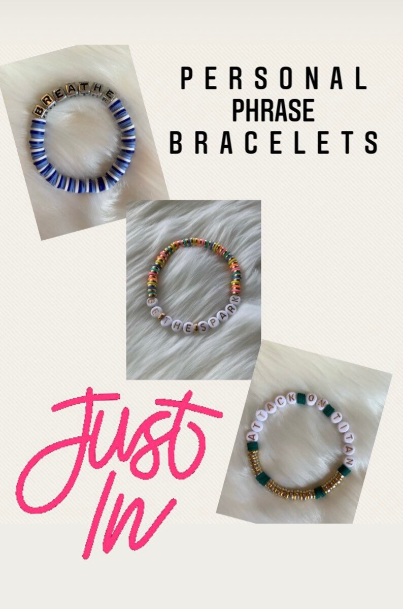 Personalized Phrase Bracelets