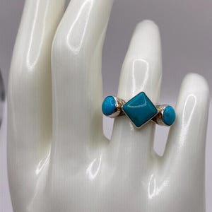 Turquoise ring sterling silver Jay King south western design size 7