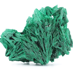 Natural Fibrous Malachite Specimen - 56g - Congo - Unique Mineral