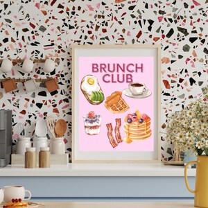 Brunch club, brunch sign, home decor, breakfast sign, kitchen, home decor