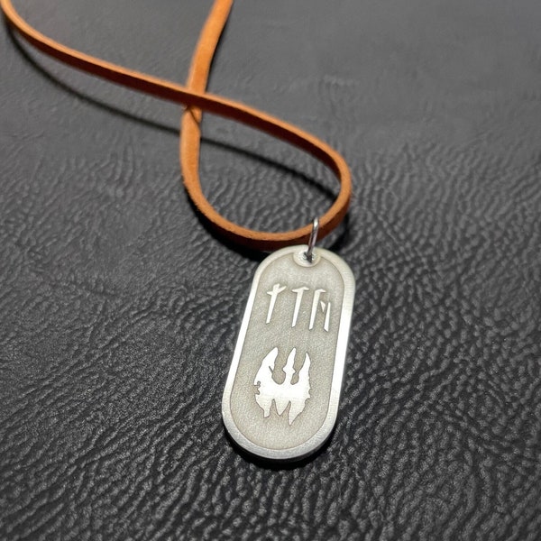 Custom Star Wars Inspired Monogram Cartouche Perfect for Necklace Pendant Jewelry, Zipper Pull, Keychain, Pet Tag - Mandalorian, Jedi, Sith