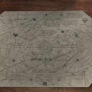 The Goonies Treasure Map Napperon en similicuir gravé au laser en plusieurs couleurs