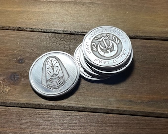 Jedi Order Temple Guard Emblem Challenge Coin Real Stainless Steel Metal Prop Cosplay Replica Credits Sabacc Star Wars Galaxy's Edge Batuu