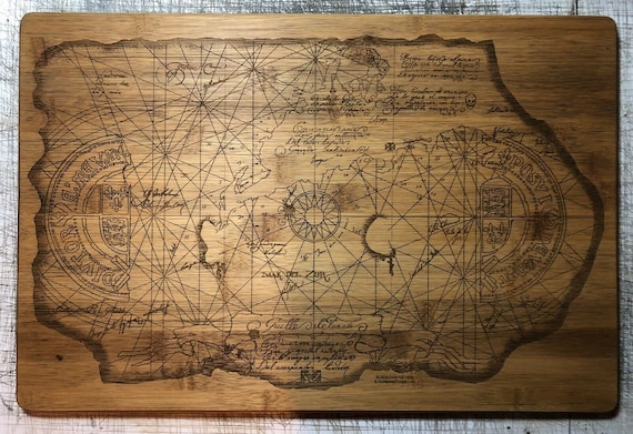 The Goonies Laser Engraved One Eyed Willie's Treasure Map Pirate