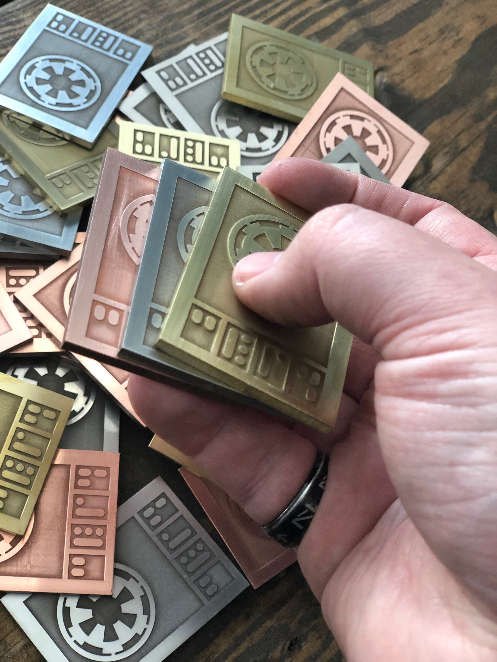 SOLID METAL Imperial Credits Bar Tokens Sabacc Stainless Steel Etsy