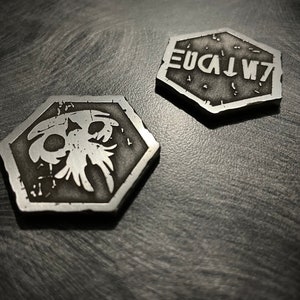 Batuu Kopfgeldjäger Edelstahl Metall Herausforderung Münze Belohnung Token Black Spire Outpost Star Wars Galaxy's Edge Sabacc Credit Chip