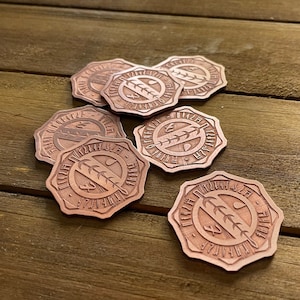 SOLID METAL Mandalorian Inspired Gear Coin Sabacc Chip Tokens Premium Prop Replica Star Wars Galaxy’s Edge Galactic Republic Imperial Credit