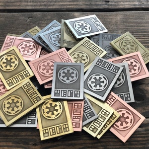 SOLID METAL Imperial Credits Bar Tokens Sabacc Stainless Steel Copper Brass Premium Prop Replicas Star Wars Galaxy’s Edge Galactic Republic