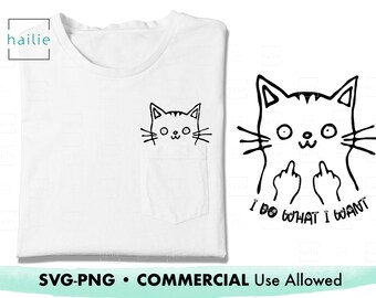 Cat Middle Finger Svg Etsy