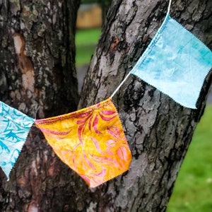 Peace Flags, Outdoor Decor, Rainbow Patio, Dorm, Pride Decorations, Garden Flags, Batik Banners, Bunting Pennants, Tie Dyed, 10 15 20 feet