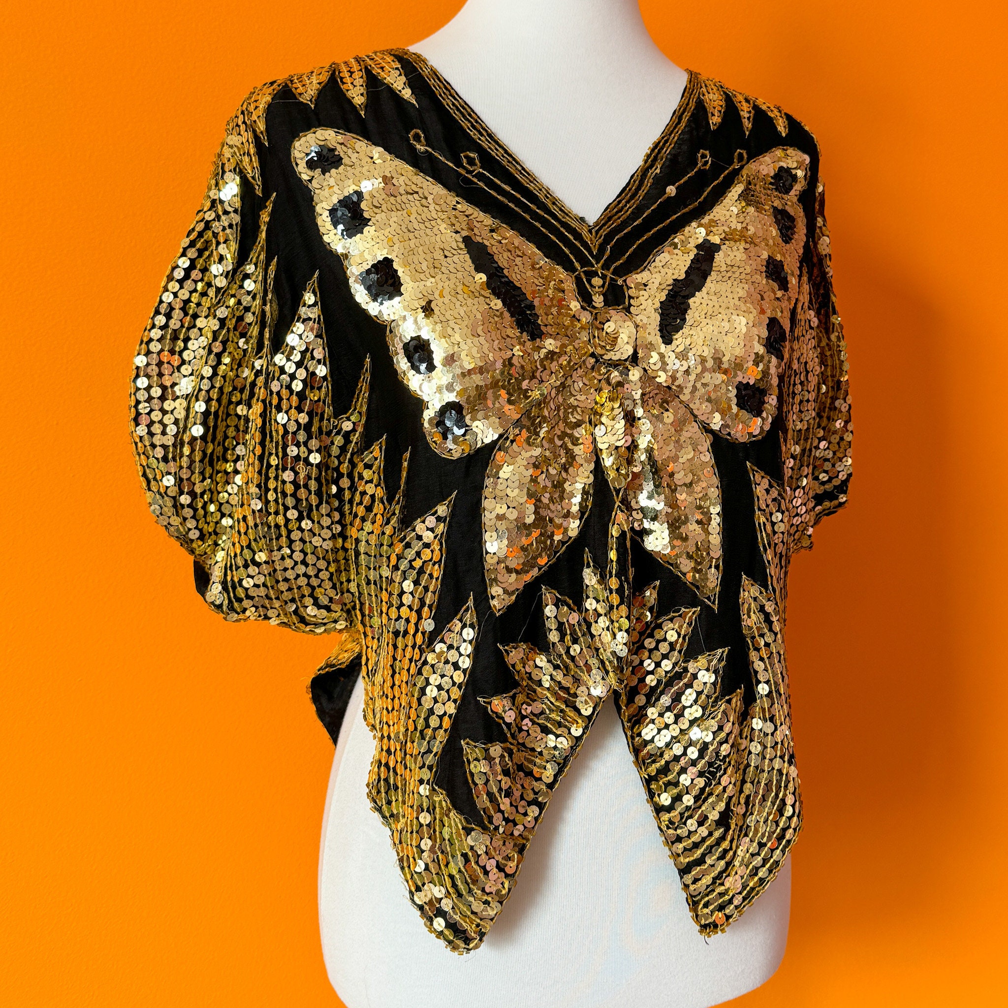 Vintage Silk Butterfly Top main image 0